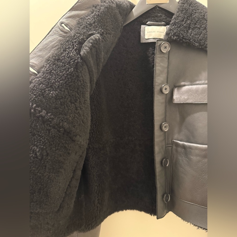 ✨ SOLD ✨ LOULOU STUDIO Bugur oversized shearling jacket size XS - Picture 5 of 12